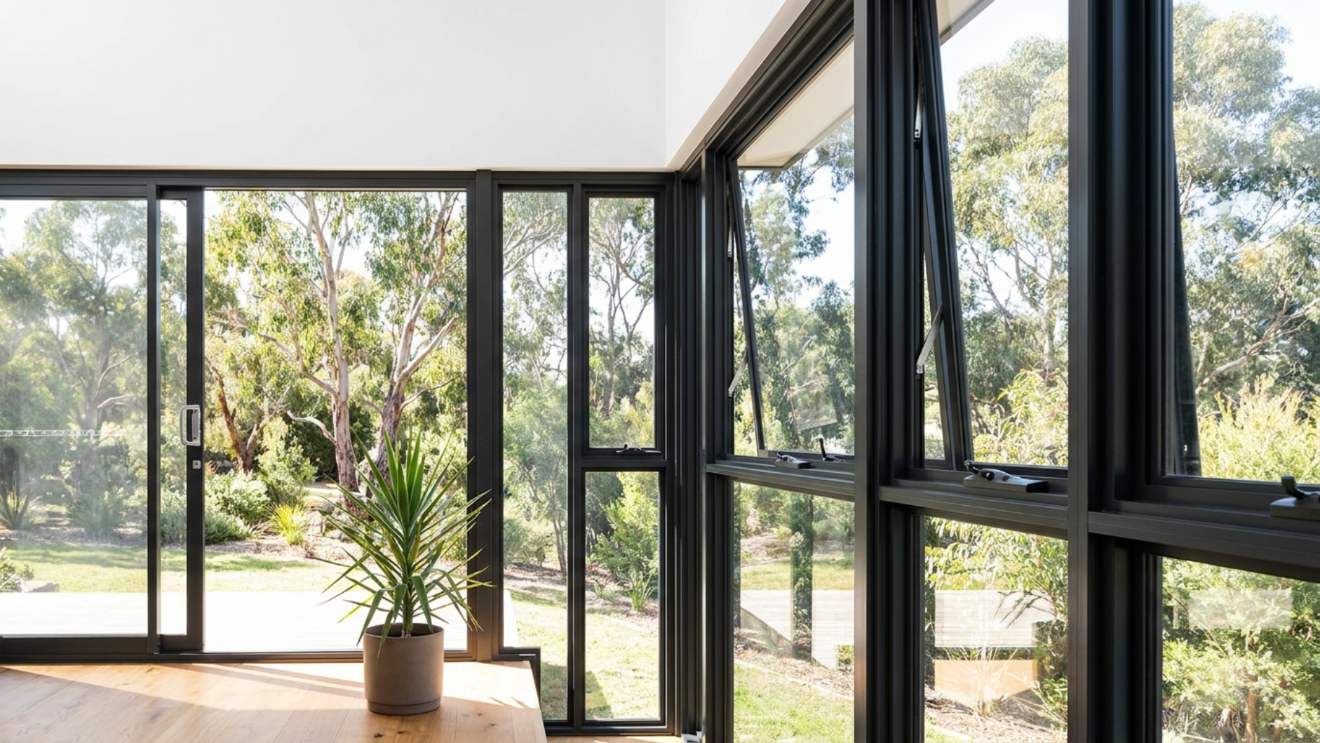 Aluminium windows in a contemporary Australian home